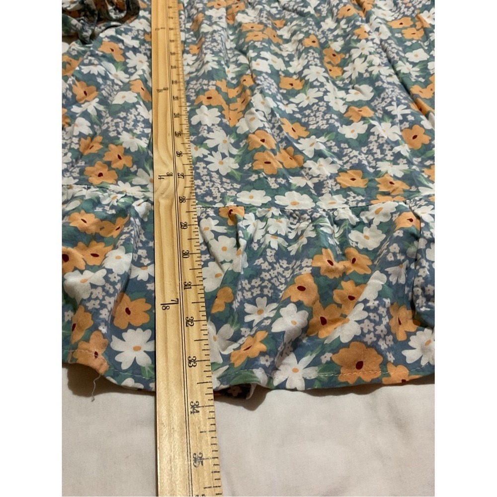 Floral Prairie Dress Womens Medium Long Sleeve Colorful Cottagecore Boho - Picture 12 of 14